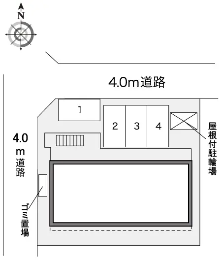 ★手数料０円★越谷市瓦曽根３丁目 月極駐車場